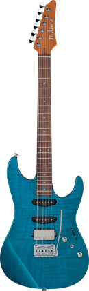 Ibanez MMN1TAB Martin Miller Signature Guitare électrique (transparent aqua bleu)