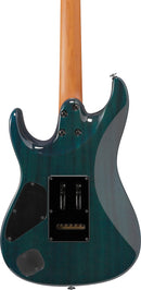 Ibanez MMN1TAB Martin Miller Signature Guitare électrique (transparent aqua bleu)