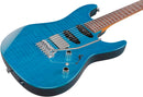 Ibanez MMN1TAB Martin Miller Signature Guitare électrique (transparent aqua bleu)