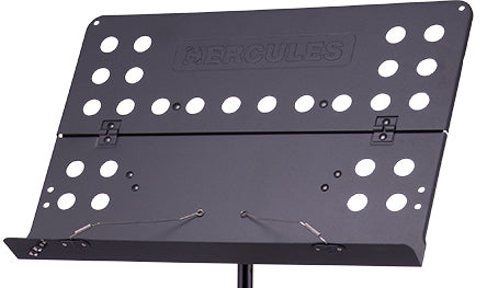 Hercules BS418BPLUS EZ Grip Support d'orchestre trépied à 3 sections avec bureau pliable perforé
