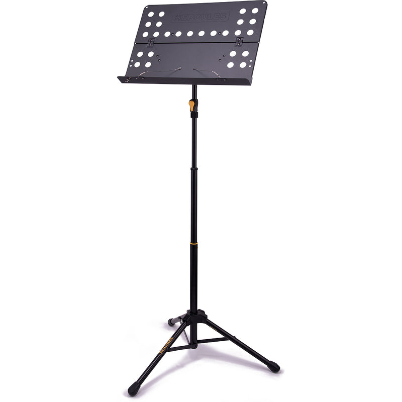Hercules BS418BPLUS EZ Grip Support d'orchestre trépied à 3 sections avec bureau pliable perforé