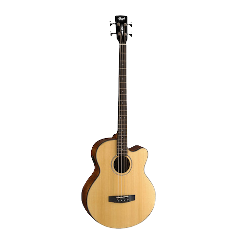 Cort AB850F-BAG-NAT Venetian Cutaway Super Jumbo Deep Body Acoustic Bass
