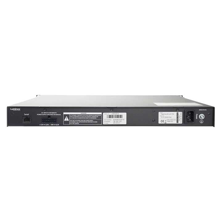 Luminex LU01A0052-POE GigaCore 26i Ethernet Switch with PoE (370W) Rev A
