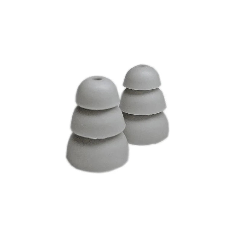 Etymotic ER38-18A Large 3-Flange Long Stem Eartips (Grey) - 5 Pairs