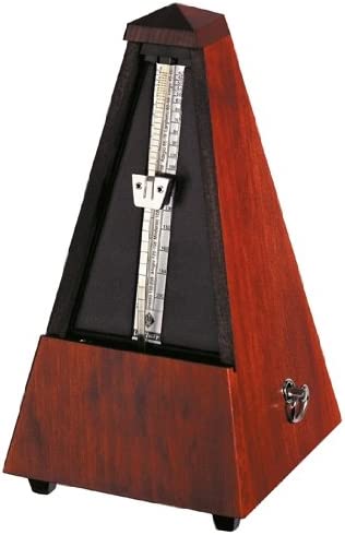 Wittner 855111 Plastic Casing Metronome w/Bell (Mahogany Grain)