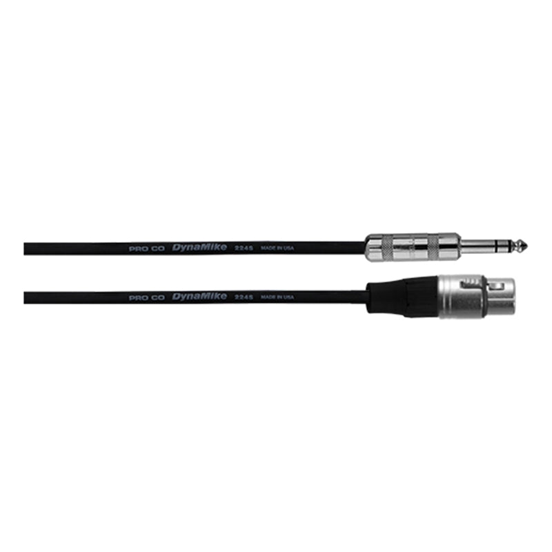 RapcoHorizon BPBQXF5 Excellines Câble 1/4 TRS mâle vers XLR-F - 5 pieds