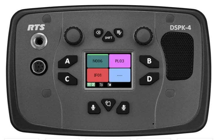 RTS DSPK4-F 4F IP 4-Channel Flush Mount User Station without Power Supply, 4-Pin XLR Female