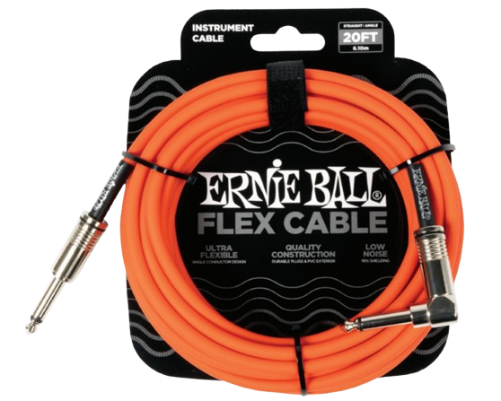 Ernie Ball 6467EB Flex Instrument Cable (Orange) - 20ft