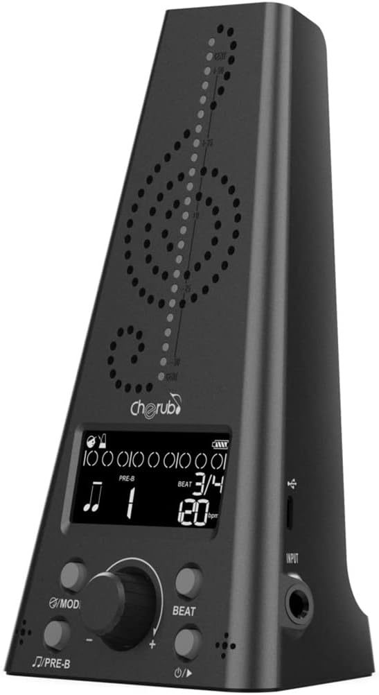 Cherub WMT-230 Metro-Tuner rechargeable et métronome électronique (Noir)