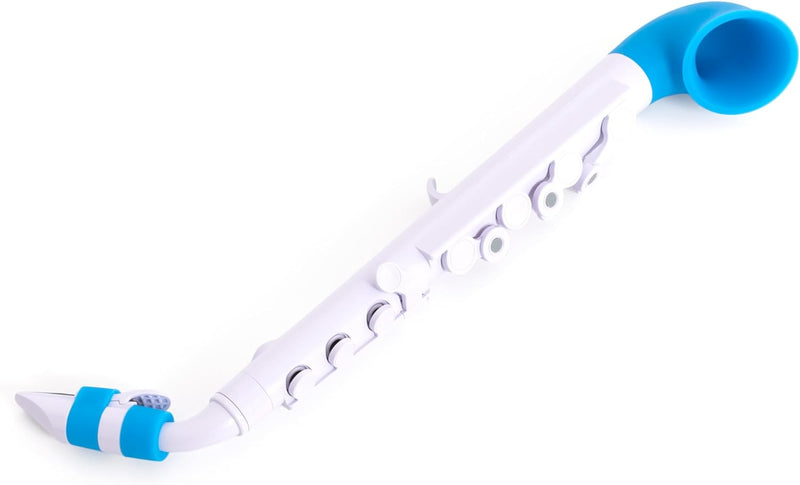 Nuvo N520JWBL jSax Saxophone de démarrage incurvé en plastique V2 (blanc/bleu)