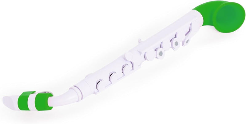 Nuvo N520JWGN jSax Saxophone de démarrage incurvé en plastique V2 (blanc/vert)