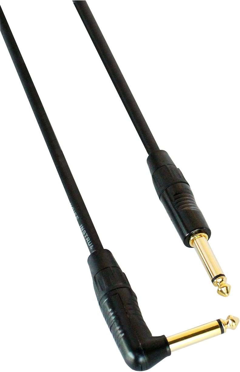 Digiflex HGP-15 Right Angle 1 ⁄4" to Straight 1 ⁄4" Instrument Cable - 15 Foot