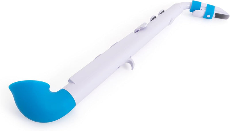 Nuvo N520JWBL jSax Saxophone de démarrage incurvé en plastique V2 (blanc/bleu)