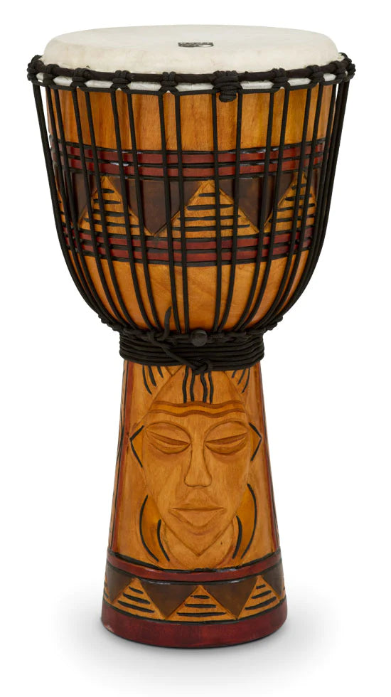 Toca TODJ-10TM Origins Series Rope Tuned Wood Djembe - 10" (Tribal Mask)