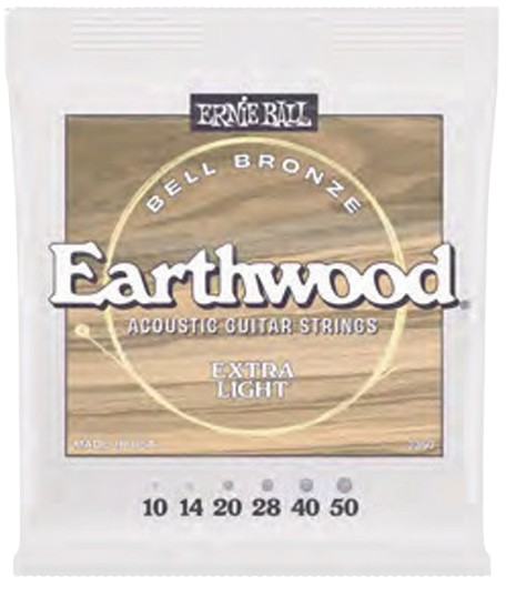 Ernie Ball 2350EB Earthwood Bell Bronze Extra Light Acoustic Guitar Strings 10-50