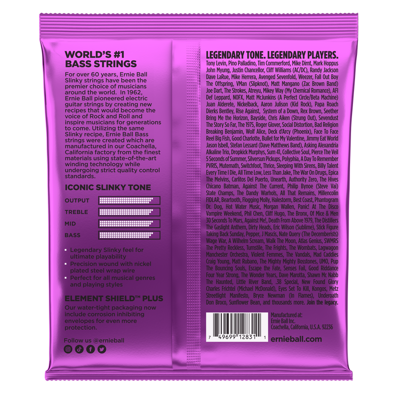 Ernie Ball 2831EB Bass Power Slinky Power Slinky Nickel Wound Bass Set 055 - 110