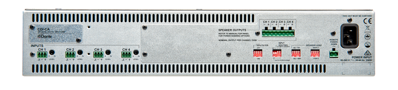 Cloud Electronics CA4250 Amplificateur de canaux à 4 canaux - 250W