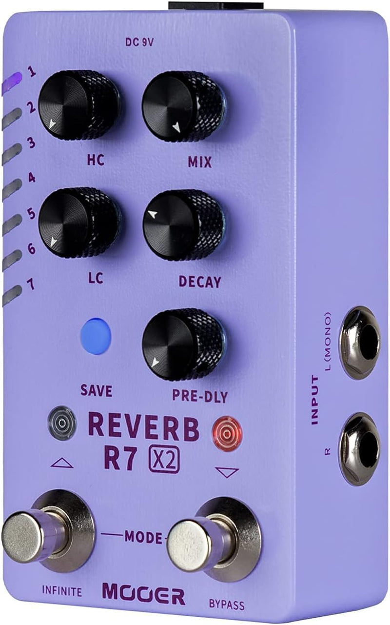 Mooer M723 R7 X2 Stereo Multi Reverb Pedal