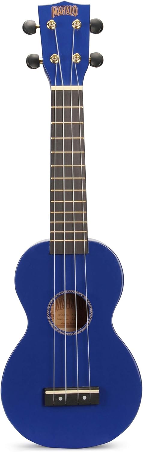Mahalo MR1-BU Rainbow Series Soprano Ukulele (Blue)
