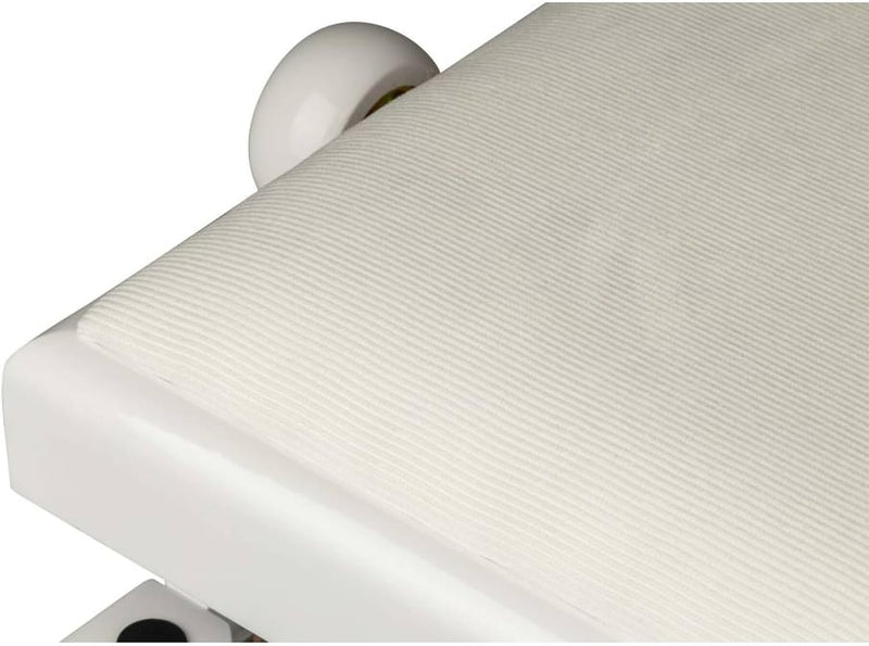 Proel PB90VBWWH Professional Wooden Keyboard Bench With Velvet Seat (White Polished)