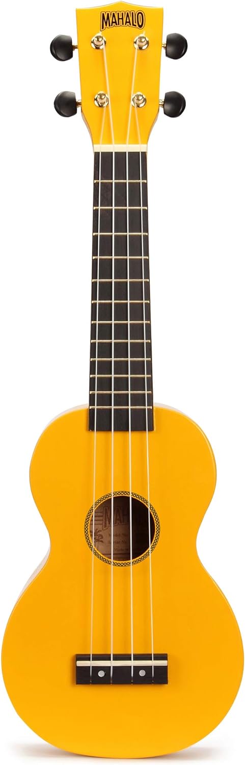 Mahalo MR1-YW Rainbow Series Soprano Ukulele (Yellow)