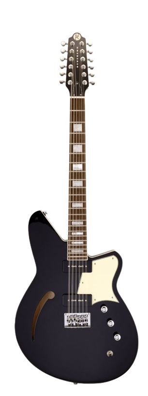 Reverend AIRWAVE 12 String Semi Hollow-Body Electric Guitar (Midnight Black)