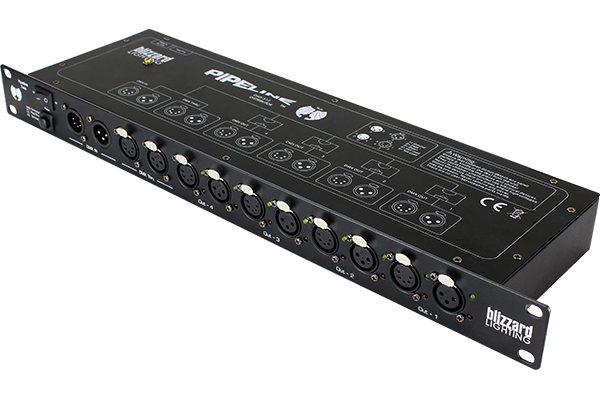 Blizzard Lighting PIPELINE-TWIN Rack Mountable Signal DMX-512 Splitter Amplifier - 19"