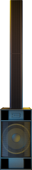 BASSBOSS SUBLIM8 Powered Column PA System (Black)