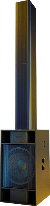 BASSBOSS SUBLIM8 Powered Column PA System (Black)