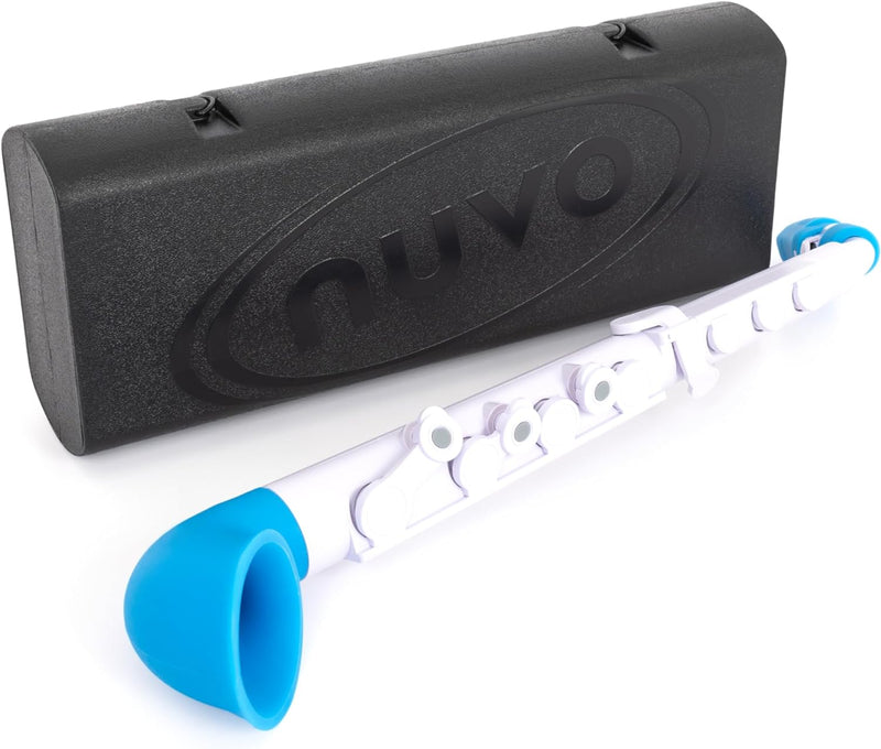 Nuvo N520JWBL jSax Saxophone de démarrage incurvé en plastique V2 (blanc/bleu)