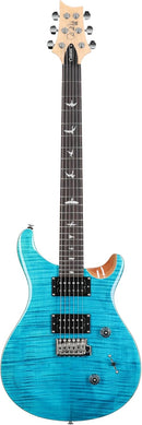 PRS SE CUSTOM 24 Electric Guitar (Blue Matteo, Natural Back)