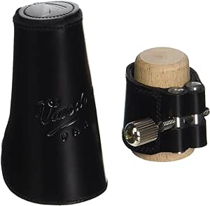 Vandoren LC25L Ligature en cuir et capuchon en cuir pour clarinette allemande