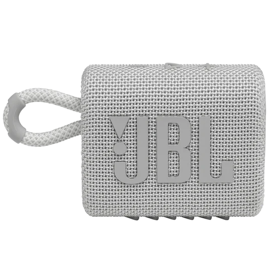 JBL GO 3 Portable Bluetooth Speaker (White)