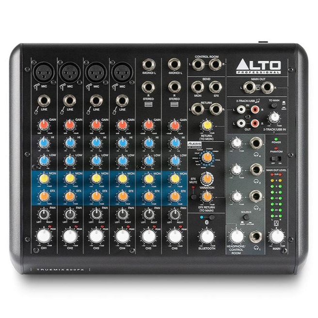 Alto TRUEMIX800FXXUS 8-Channel Compact Mixer With USB, Bluetooth, And Alesis Multi-FX (USED)