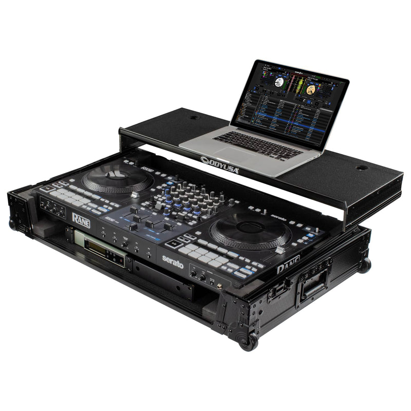 Odyssey 810349 RANE FOUR I-Board Flight Case w/Glide Style Laptop Platform and Wheels