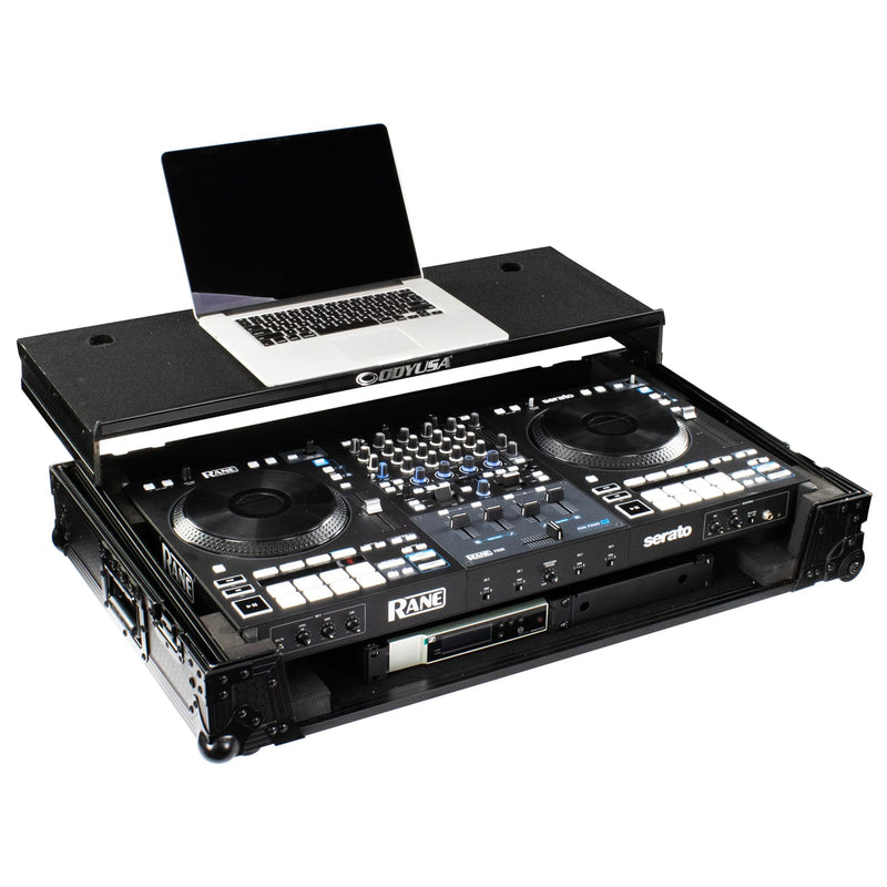 Odyssey 810349 RANE FOUR I-Board Flight Case w/Glide Style Laptop Platform and Wheels