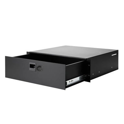 Adam Hall 19" Parts 87403 CL Rack Drawer 3 U Steel with Built-In Combination Lock