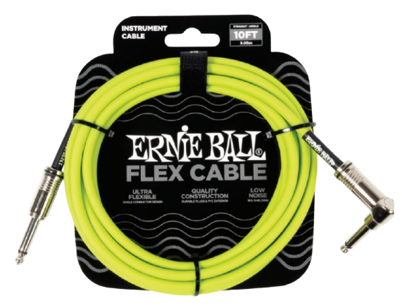 Ernie Ball 6465EB Flex Instrument Cable (Green) - 10ft