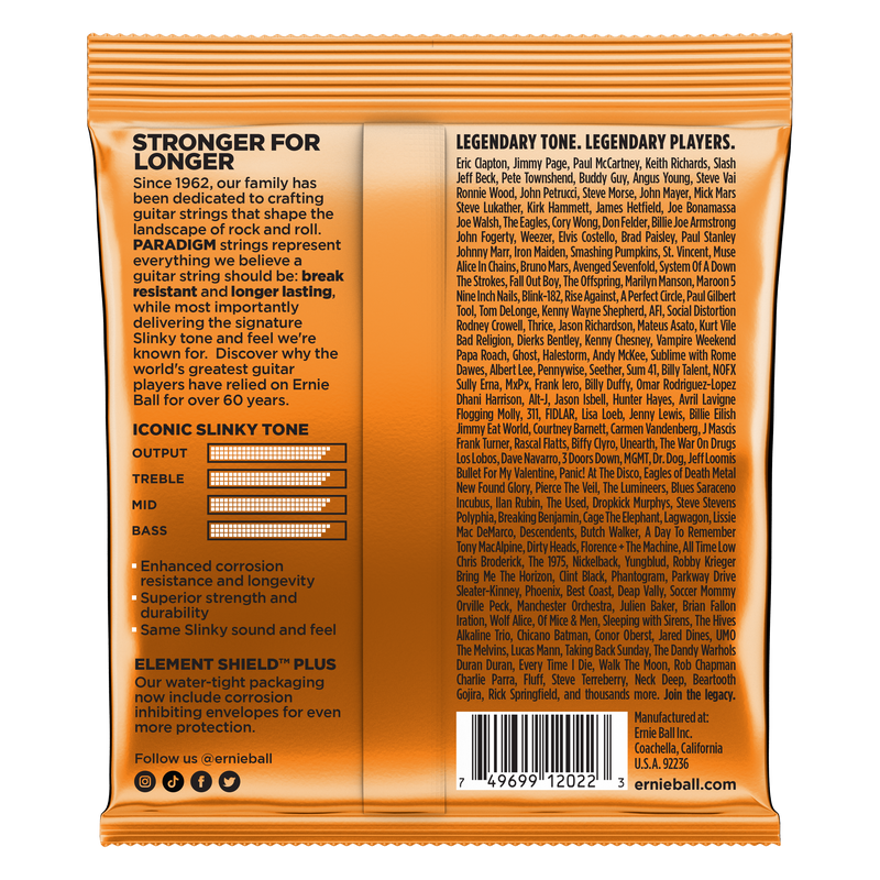 Ernie Ball 2022EB Paradigm Electric Guitar Strings - Hybrid Slinky 9-46