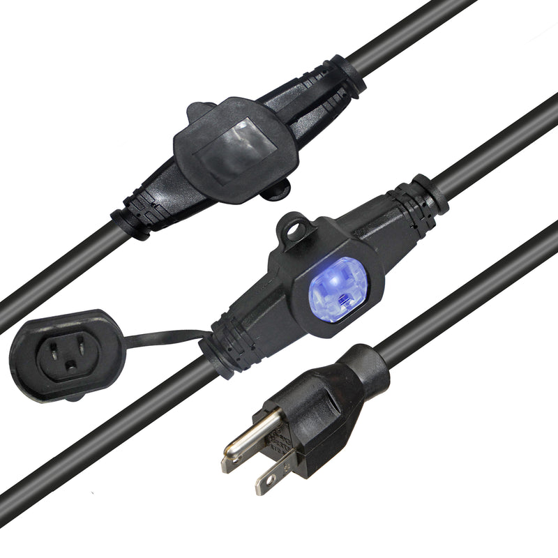 ProX XC-MEP12-529 Male NEMA 120VAC to 9-Outet Female Edison 12/3AWG Power Extension Cable - 52'