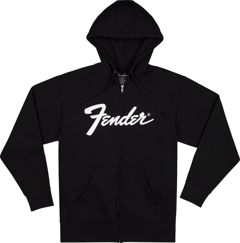 Fender Transition Logo Zip Front Hoodie (Black) - Medium