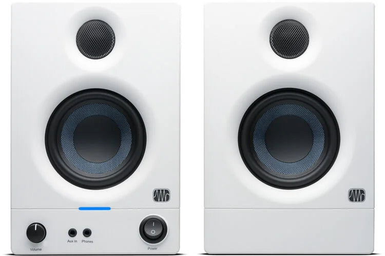 PreSonus ERIS 3.5 2nd Gen Powered Studio Monitors (White, Pair) - 3.5"