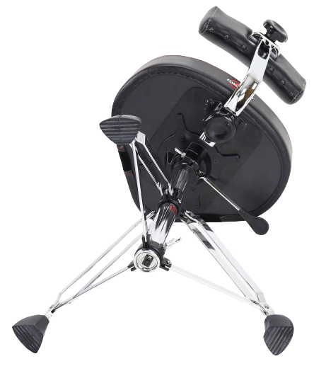 Gibraltar 9808HMB 9000 Series 16" Hydraulic Saddle Drum Throne with Backrest