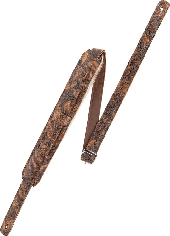 Levy's M11BGVDX-BRN Reiner Saddle Style Deluxe Guitar Strap (Brown)