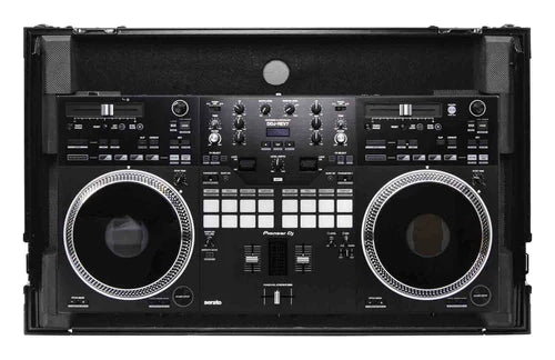 Odyssey FZGSDDJREV7WBL Flight Case Glide Style pour contrôleur Pioneer DDJ-REV7 avec roulettes et plate-forme pour ordinateur portable (noir)