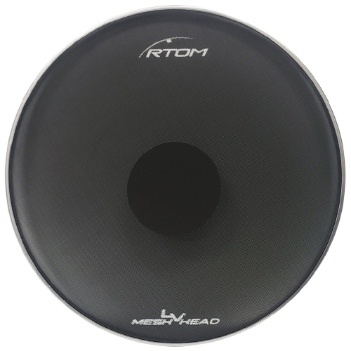 RTOM BLKHOL24 Black Hole Snap-on Tuneable Mesh Head Practice Pad - Grosse Caisse 24"