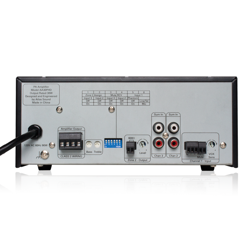 AtlasIED AA30PHD 3-Input 30W Amplififer (70V/8ohm)