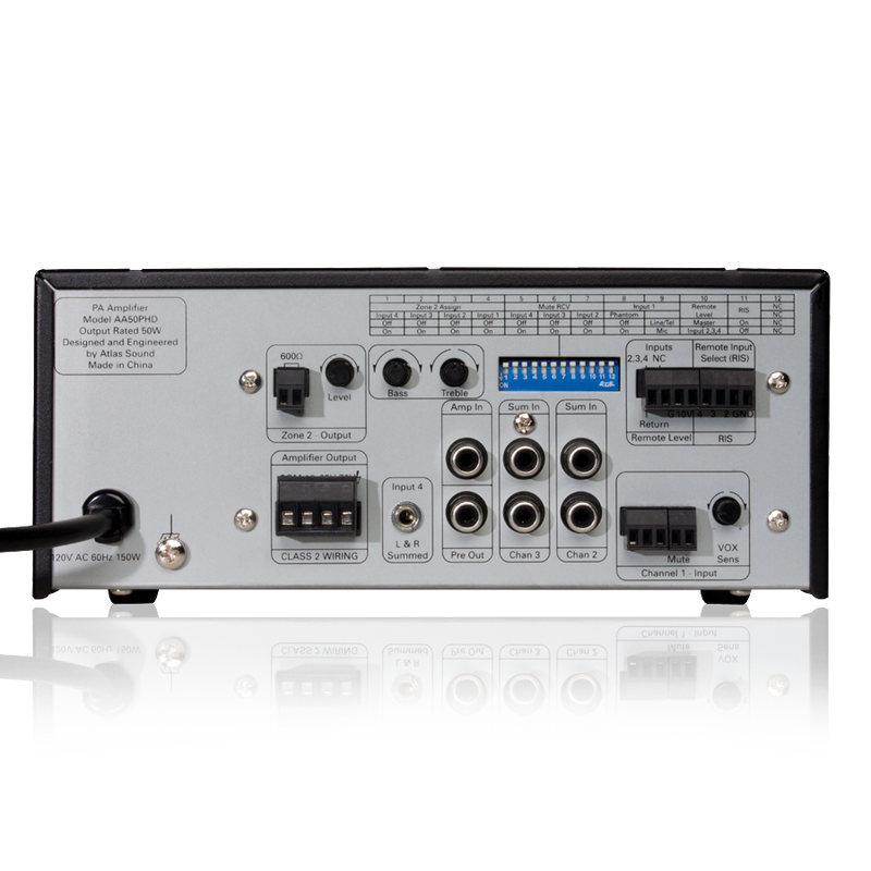 AtlasIED AA50PHD 3-Input 50W Mixer/Amplifier (70V/8ohm)