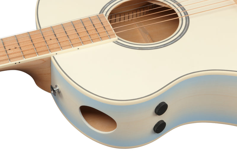 Ibanez AAM370M2EAIB Acoustic Guitar (Transparent Antique White Ice Blue)