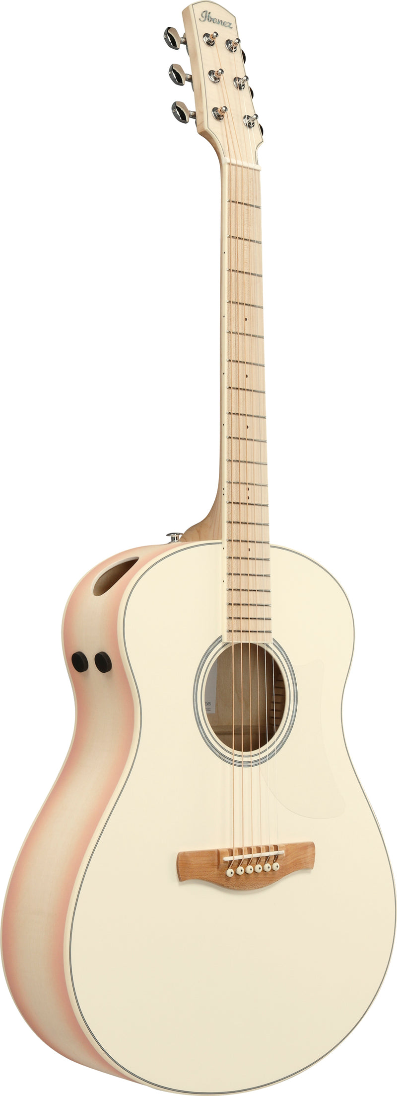 Ibanez AAM370M2EAPF Acoustic Guitars (Transparent Antique White Peach Fuzz)